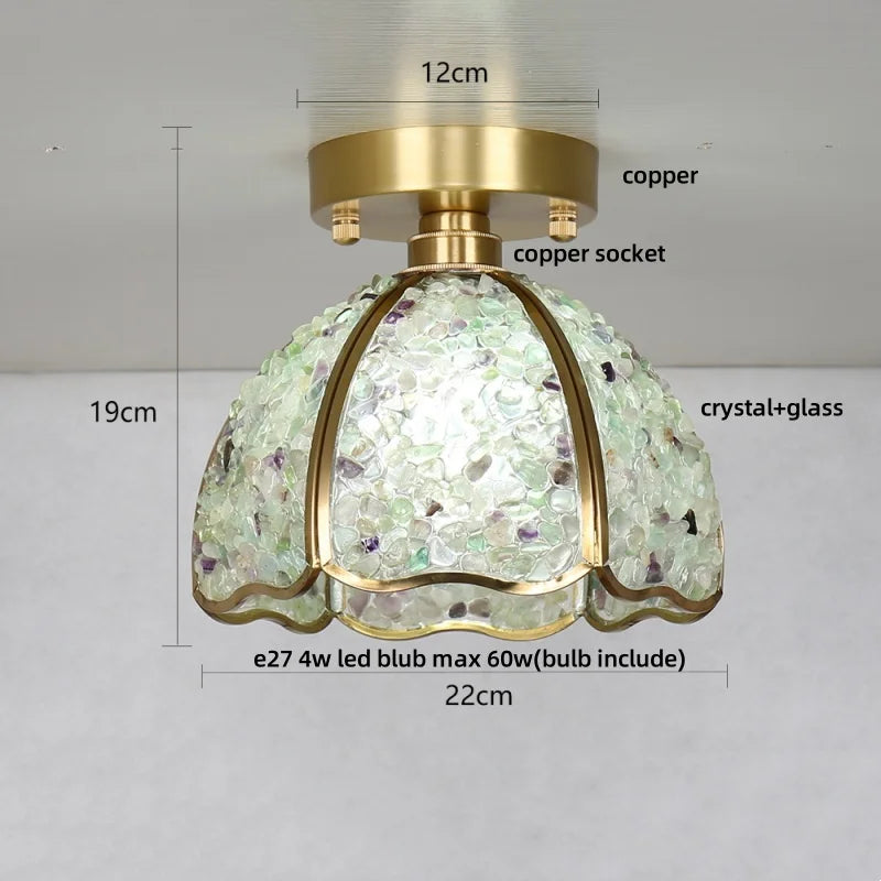 DecorBites™ Glass Crystal Ceiling Light Fixture Modern Nordic Design
