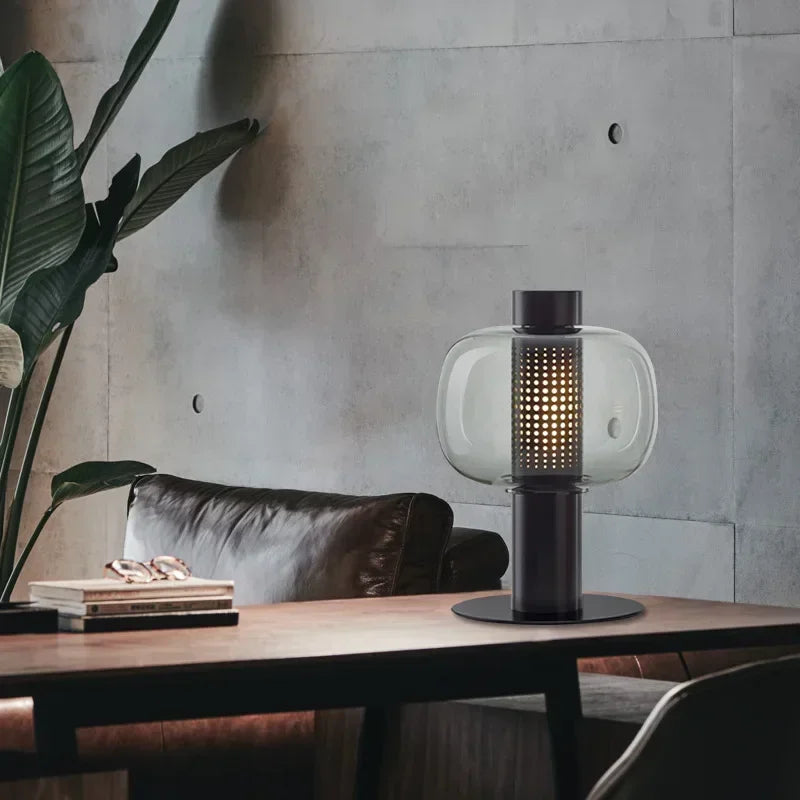 DecorBites™ Glass Table Lamp Modern Design for Living Room and Bedroom