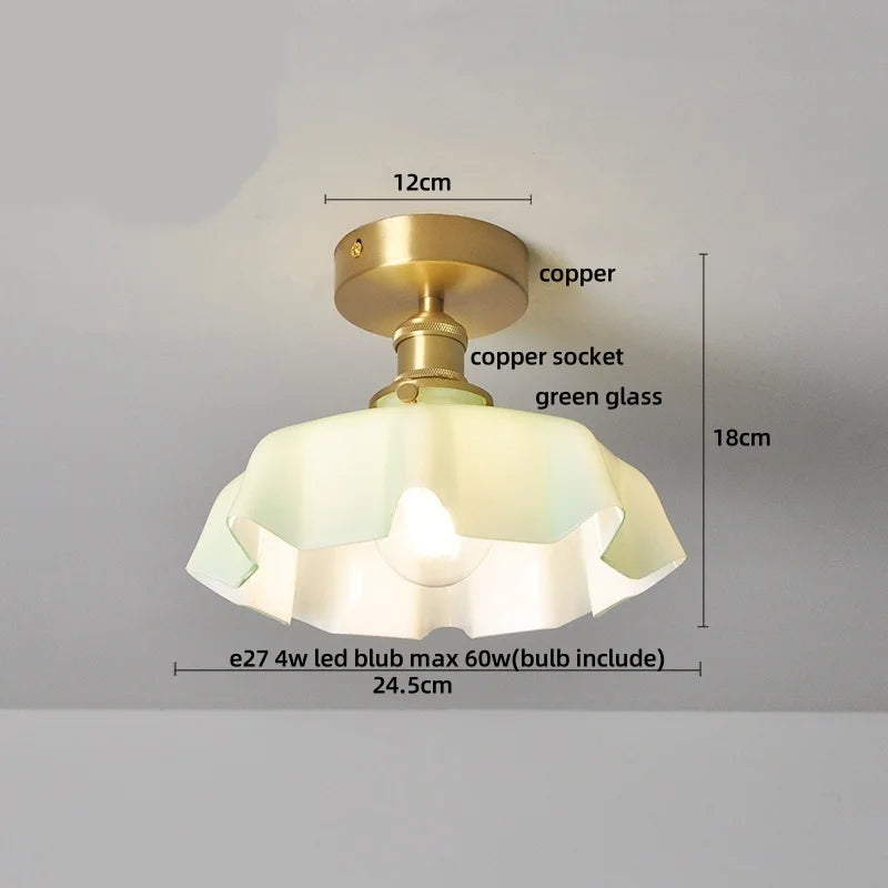 DecorBites™ Glass LED Ceiling Lamp Iron Base Nordic Modern Simple Design