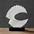 DecorBites™ Golden Resin Abstract Sculpture for Modern Home & Office Decor