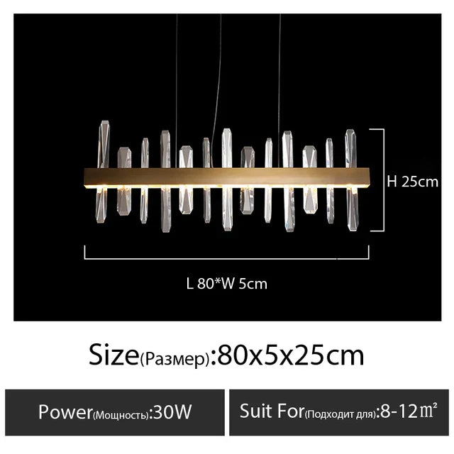 DecorBites™ K9 Luxury Pendant Chandelier, LED Indoor Lighting for Kitchen, Living Room, Bedroom