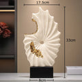 DecorBites™ Gilded Ceramic Landscape Feng Shui Desk Ornament: Abstract Room Decor & Aesthetics