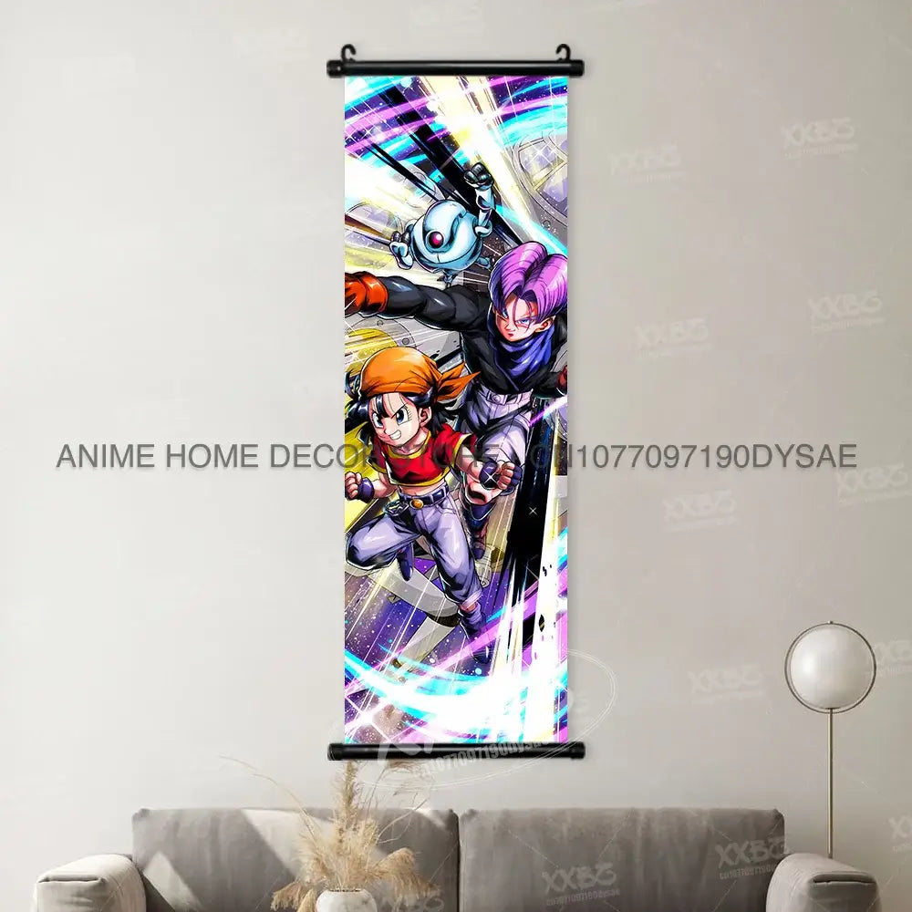 Dragon Ball Posters: Goku & Vegeta Hanging Scroll Wall Art