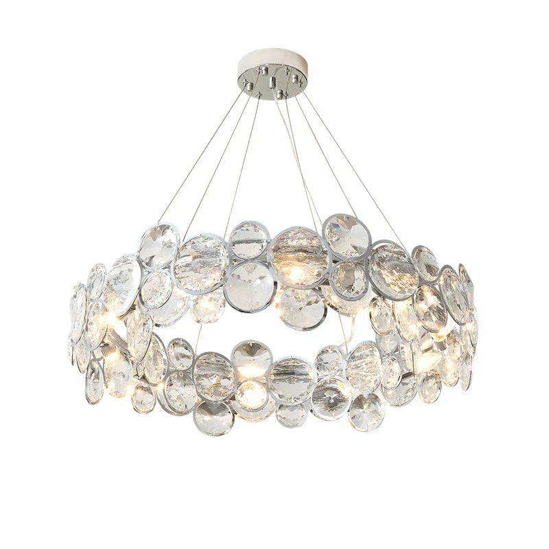 DecorBites™ Crystal Magic Ring Dimmable LED Pendant Light for Living Room & Foyer