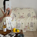 DecorBites™ Korean Cartoon Plush Blanket, Soft Nap Sofa Cover for Home Dormitory