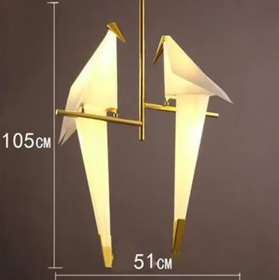 DecorBites™ Crane Chandelier Iron LED Light for Bedroom Dining Children's Room