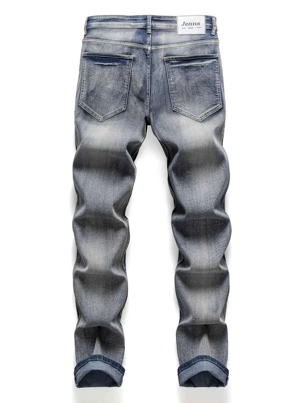 New M4 Wolf Head Flame Print Y2K Full Sweep Retro Trend Straight Pants