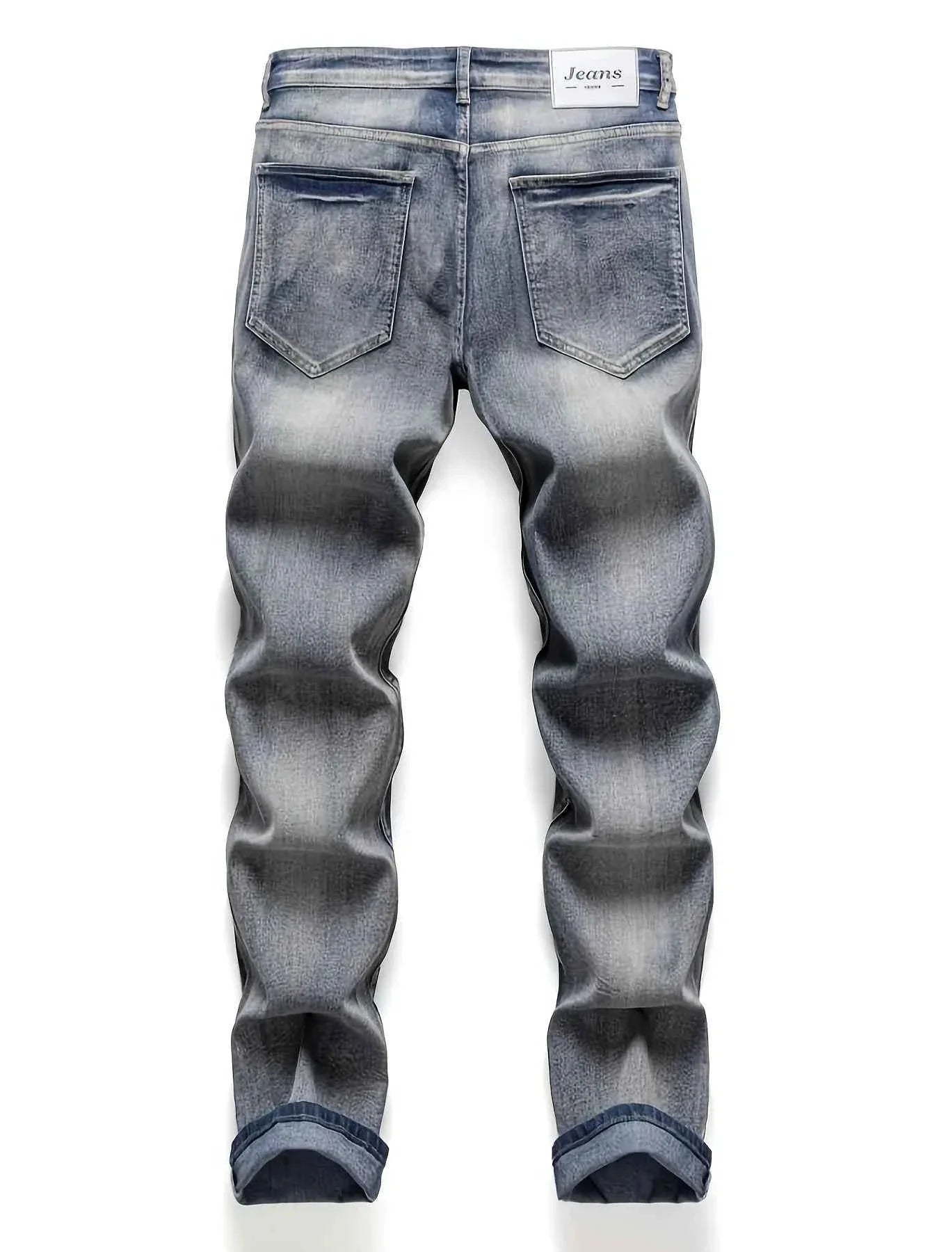 New M4 Wolf Head Flame Print Y2K Full Sweep Retro Trend Straight Pants