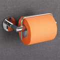 DecorBites™ Euro Silver Chrome Toilet Paper Holder Solid Brass Bathroom Accessories