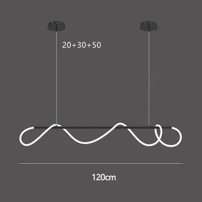 DecorBites™ Gold Black LED Chandelier Modern Minimalist Pendant for Home Decor Lighting