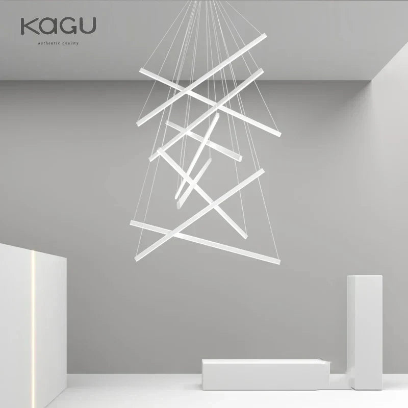DecorBites™ LED Chandelier: Modern Luster Lighting for Stair Hall Bedroom Room Duplex Building
