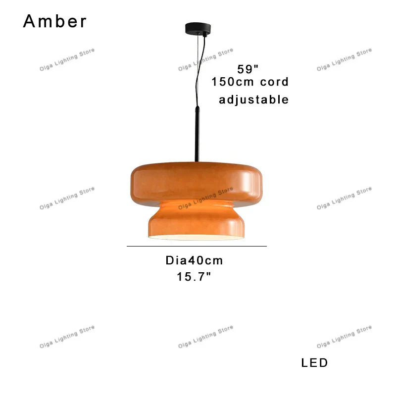 DecorBites™ Italian Glass Pendant Light for Dining Table and Cafe Decor
