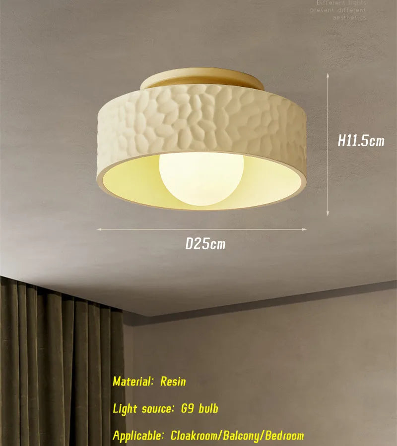 DecorBites™ French Minimalist Cream Ceiling Light for Elegant Living Spaces