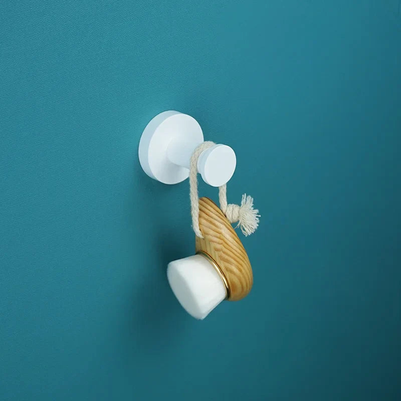 DecorBites™ Bathroom Accessory Set: Towel Rack, Toilet Brush, Paper Holder, Toothbrush Holder, Soap Tray