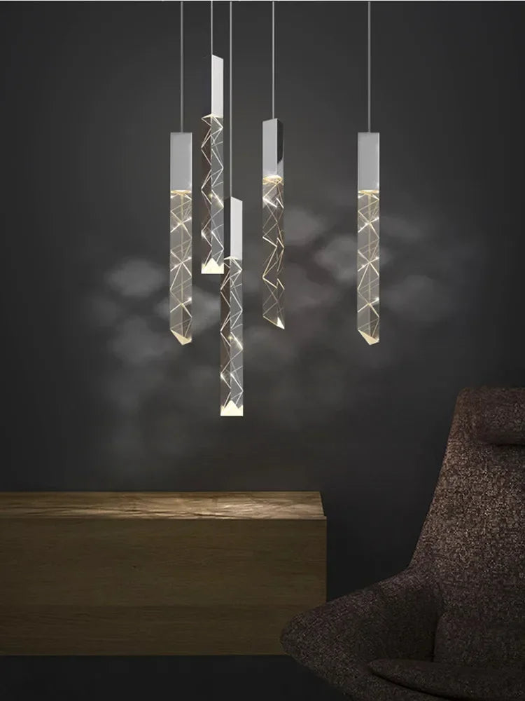 DecorBites™ Crystal LED Pendant Light: Luxury Lighting Fixture for Living Room, Bedroom, Hotel & Shop
