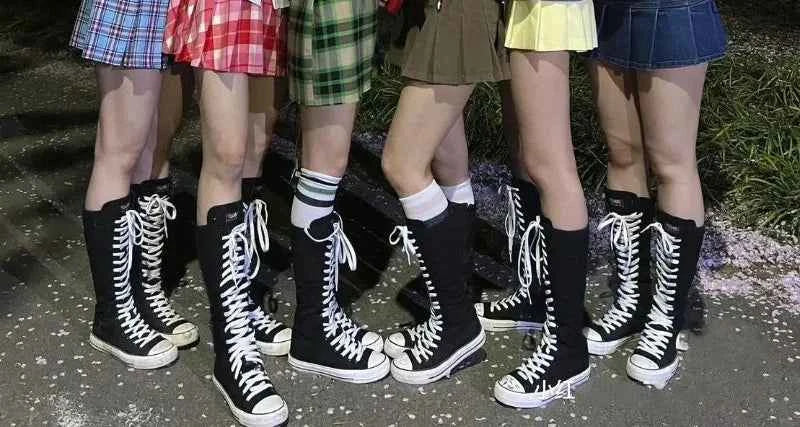 High Top Canvas Sneakers for Women