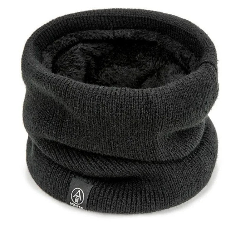 Knitted Neck Warmer Unisex Winter Neck Gaiter Thick Fleece Face Cover for Skiing Running Hiking