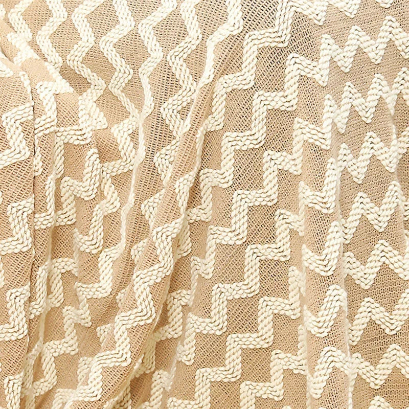 DecorBites™ Knitted Tassel Hem Blanket: Cozy Warmth for Home, Office, Sofa, and More