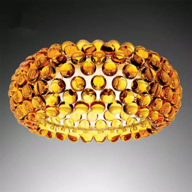 Modern gold acrylic rs7 bulb pendant lights dining room chandelier