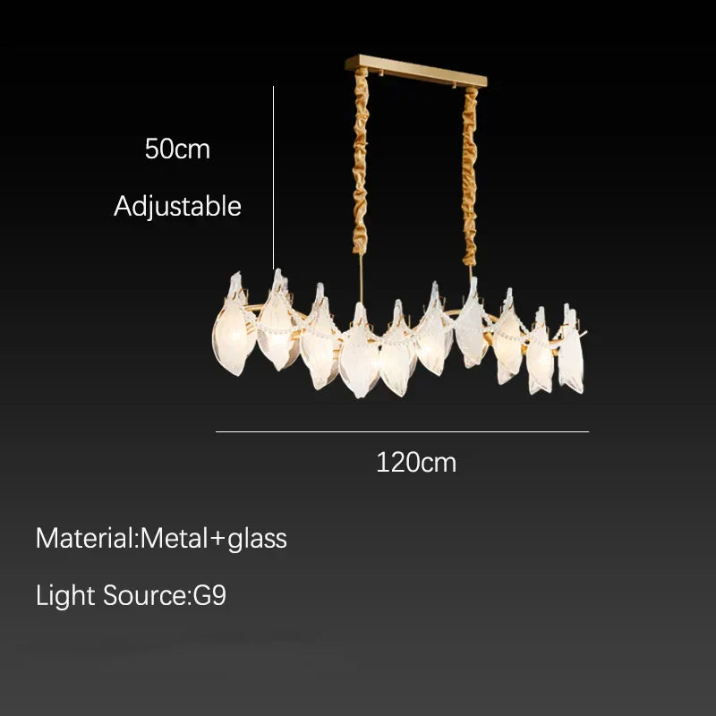DecorBites™ Cloud Mist Glass Chandelier with G9 Light Source - Luxury Home Decoration
