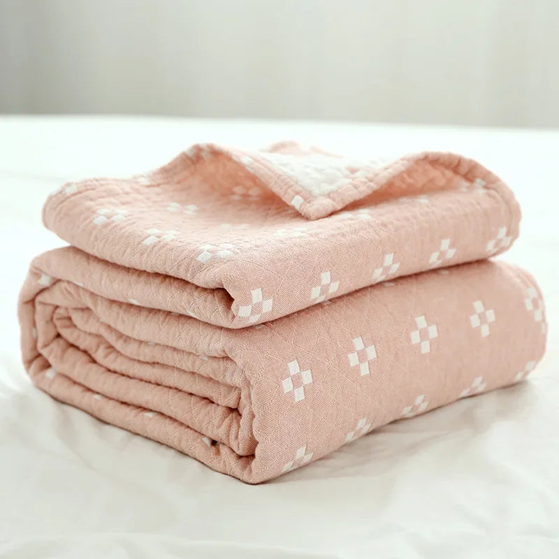DecorBites™ Cotton Summer Blanket: Soft and Airy Bedspread for Single/Double Beds