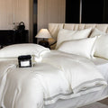 DecorBites™ Eucalyptus Fiber Duvet Cover Set: Soft, Silky, Cool, Hollow Edge, Summer Bedding