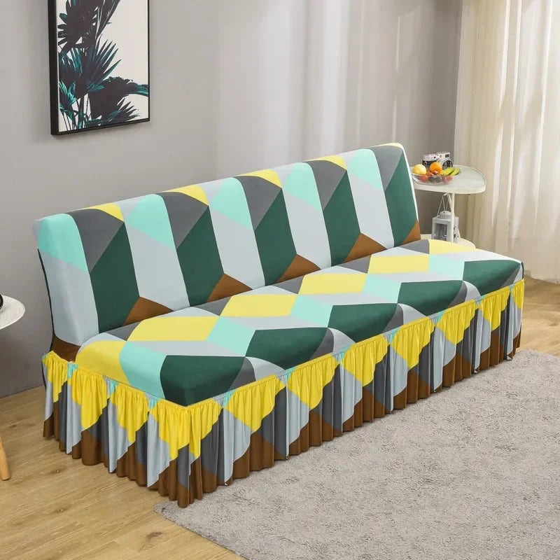 DecorBites™ Elastic Armless Futon Sofa Cover Slipcovers