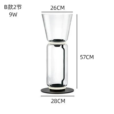 DecorBites™ Heavy Glass LED Floor Lamp: Modern Nordic Light for Living Room and Bedroom