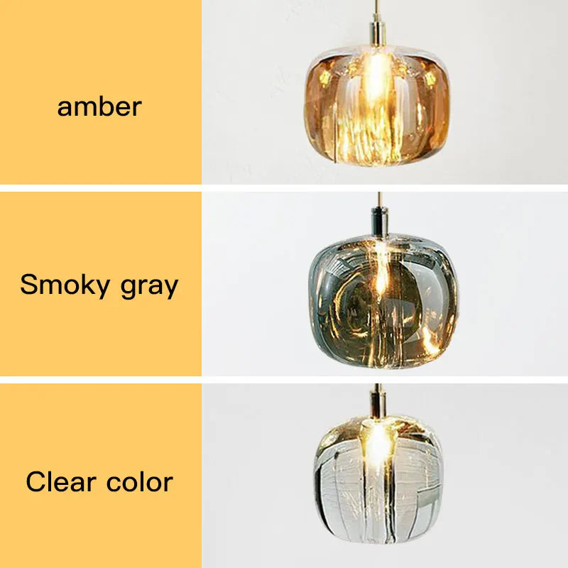 DecorBites™ Crystal LED Chandelier: Modern Staircase Pendant Light for Stylish Home Decor