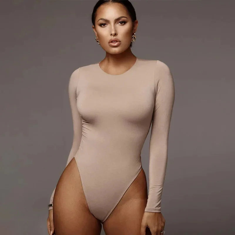 Fall Classic Long Sleeve Streetwear Bodysuit