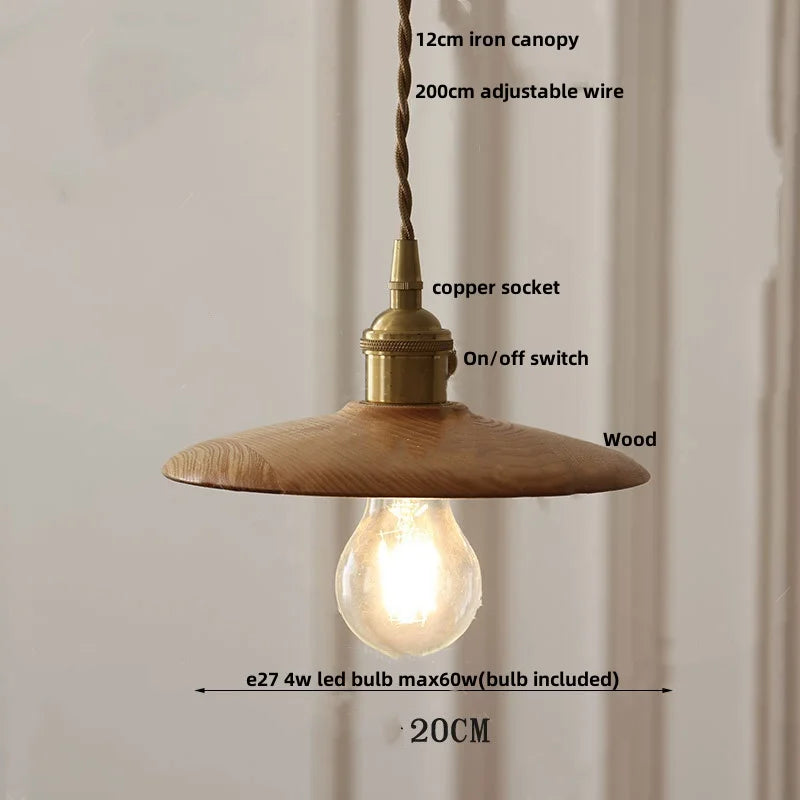 DecorBites™ Glass LED Pendant Lamp Copper Socket for Dining Living Room Decor