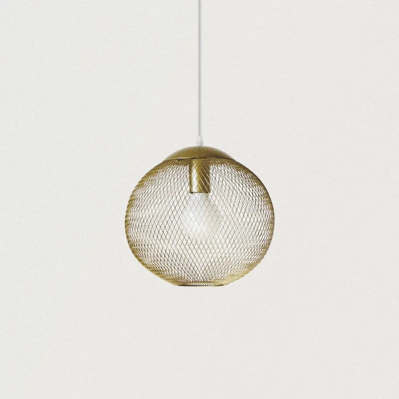 DecorBites™ Golden Birdcage LED Pendant Chandelier for Stylish Lighting in Restaurants, Kitchens, & Stores