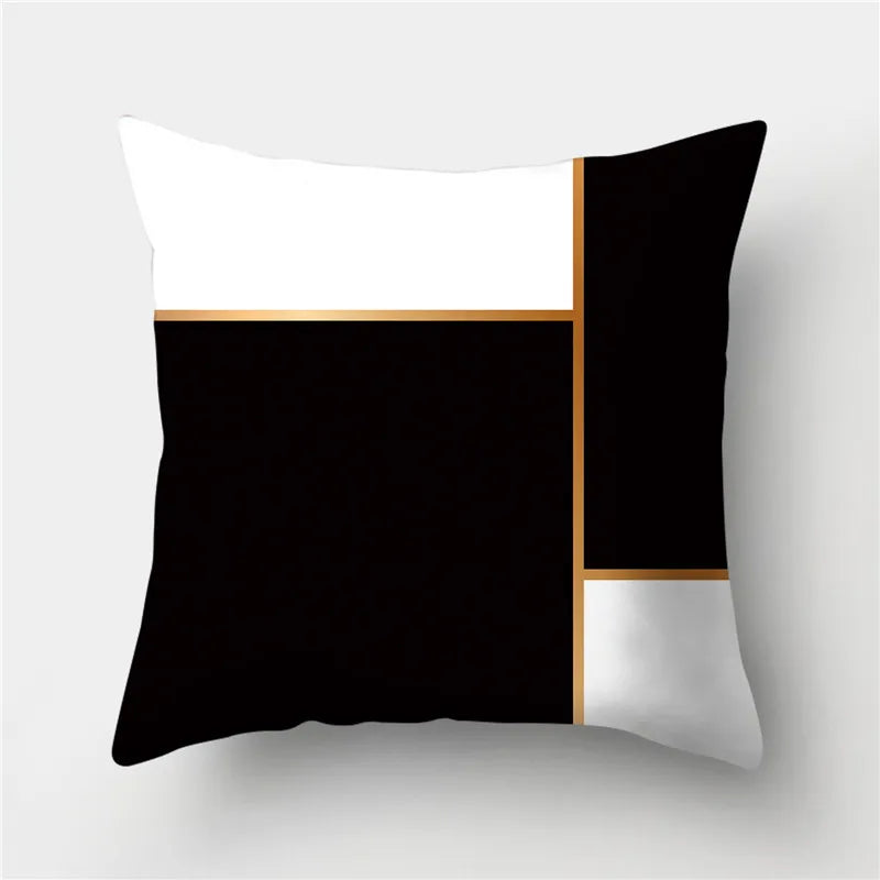 DecorBites™ Geometric Stripes Pillowcase 45x45cm Polyester Cushion Cover for Living Room