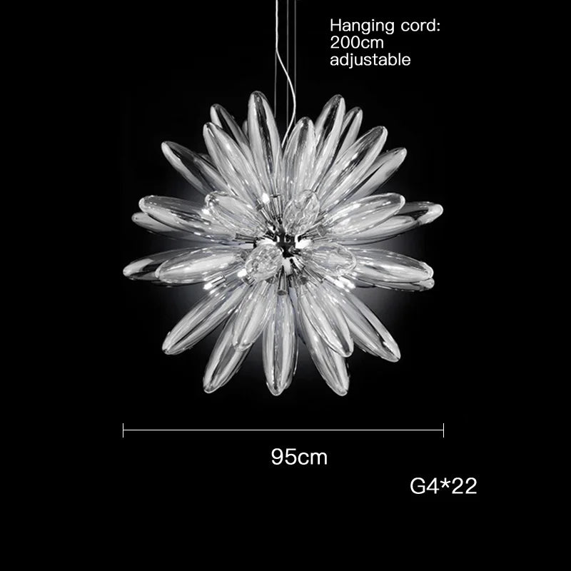 DecorBites™ LED Large Globe Chandelier with Glass Lampshades - Chrome or Gold Hardware