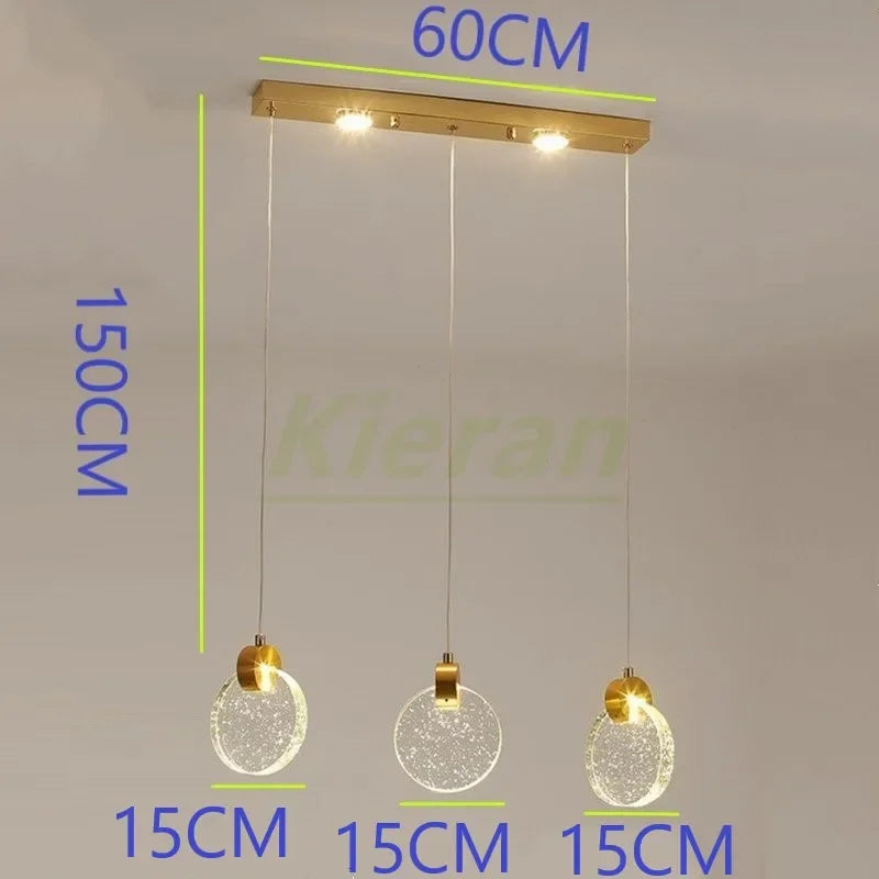 DecorBites™ Crystal LED Chandelier: Modern 5head Highlight for Bedroom, Bar, Study Room Decor