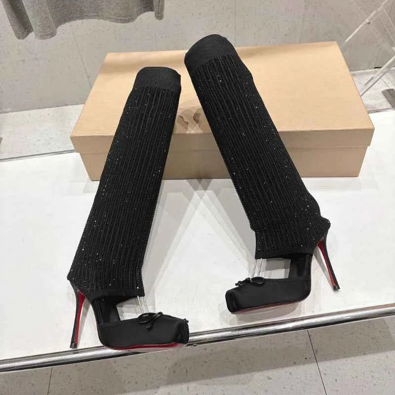 Sexy rhinestone Heels Elastic with sleeves New Arrivals