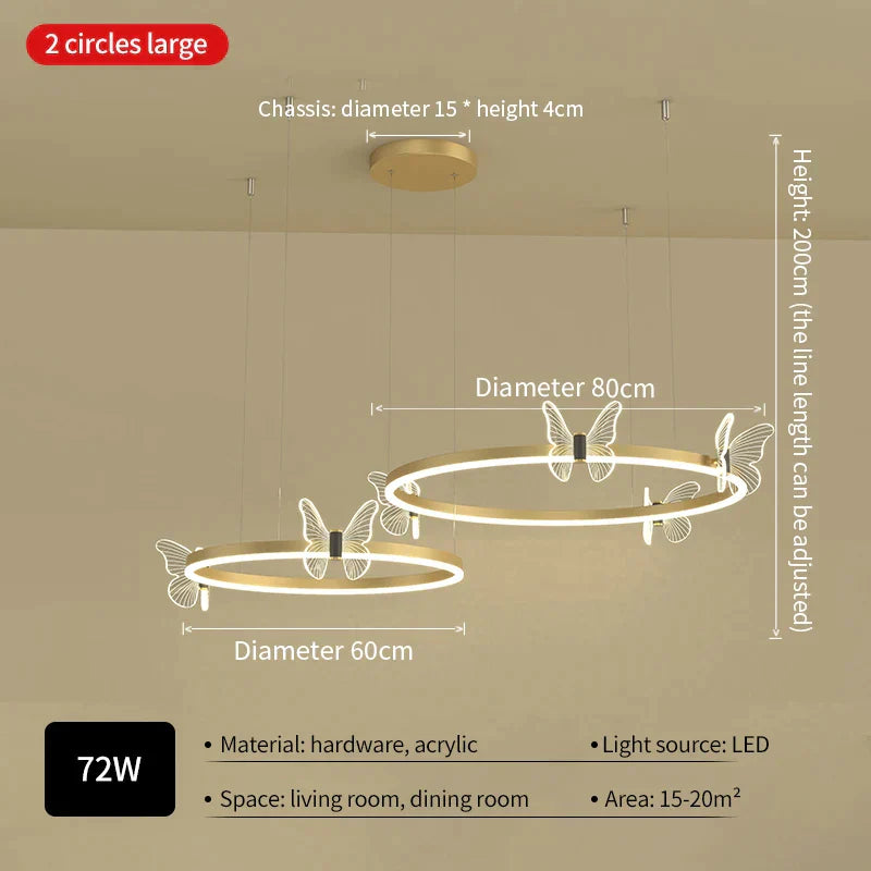 DecorBites™ Luxe Butterfly LED Ceiling Lamp: Modern, Bright & Elegant Atmosphere
