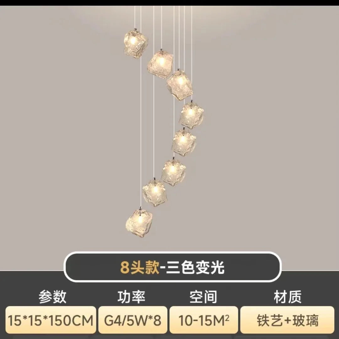 DecorBites™ Cube Chandelier Pendant Lights for Restaurant Loft Stairwell Bedroom Art Décor