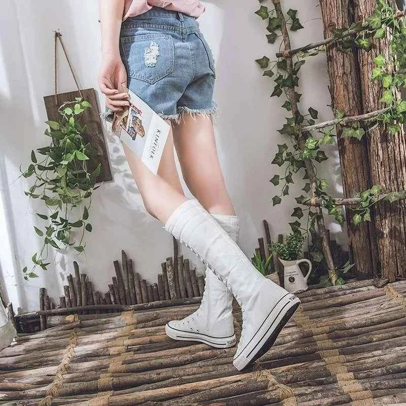 High Top Canvas Sneakers for Women