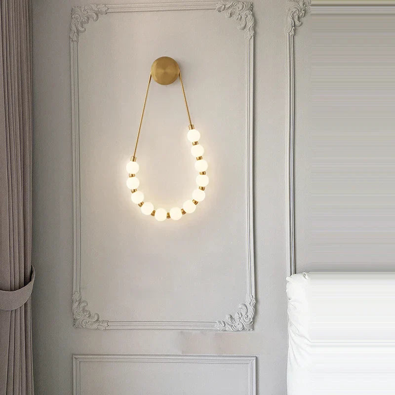 DecorBites™ LED Fancy Necklace Wall Lamp for Bedside & Living Room