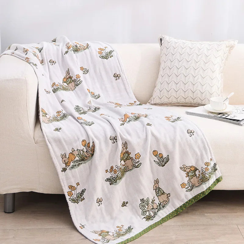 DecorBites™ Kawaii Cartoon Adults Bath Towel - Soft Cotton Gauze, Absorbent & Quick-Dry - Large 80x160cm Beach Wrap