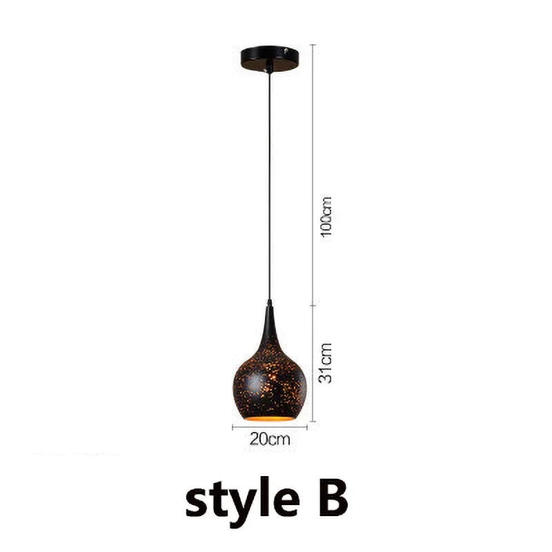 DecorBites™ Etched Iron Chandelier Pendant Light Fixture for Dining and Living Room