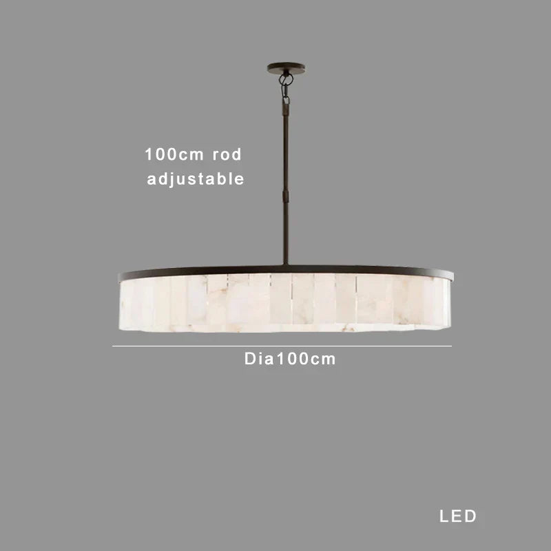 DecorBites™ Gold Marble Ceiling Pendant Light Round Elegant Luxury Hanging Lamp