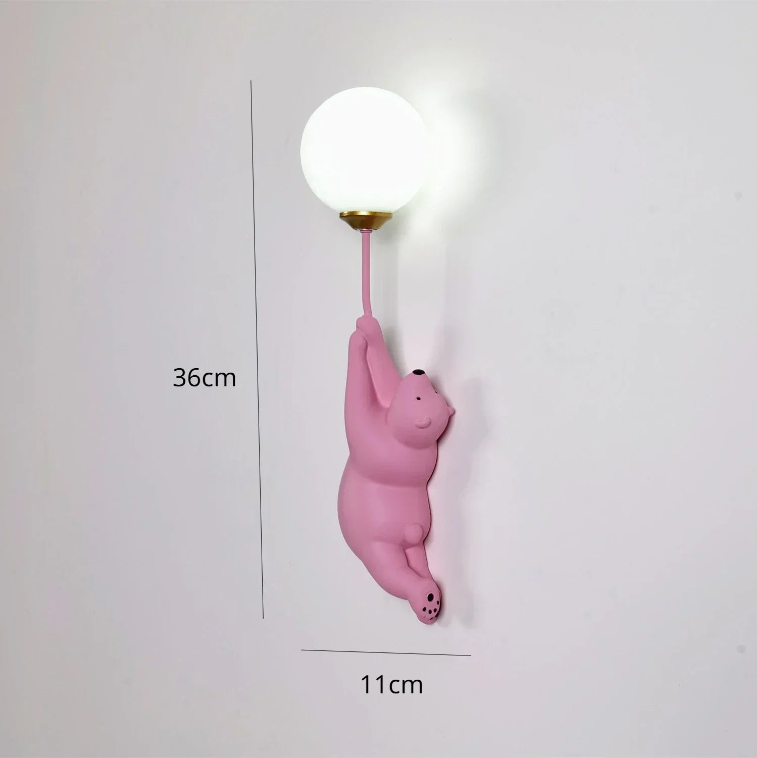 DecorBites™ Kids Bear Moon Wall Lamp | 3D Printed Bedroom Interior Light