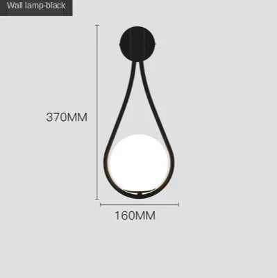 DecorBites™ Glass Ball Golden LED Wall Lamp for Living Bedroom, Minimalist Nordic Design