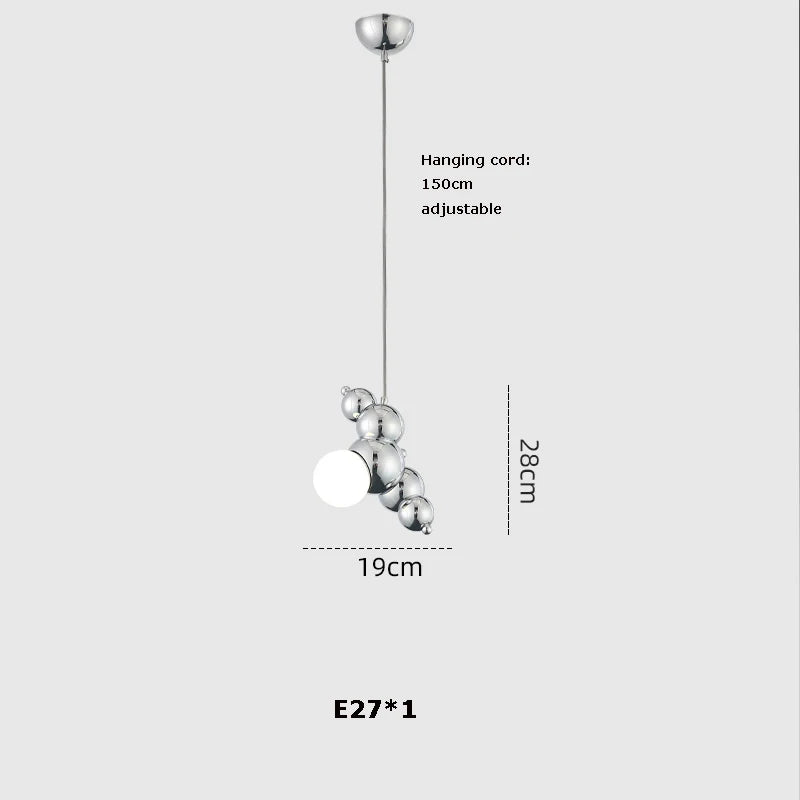 DecorBites™ Dimmable LED Hanging Pendant Light for Living Room - Gold Silver Luminaire