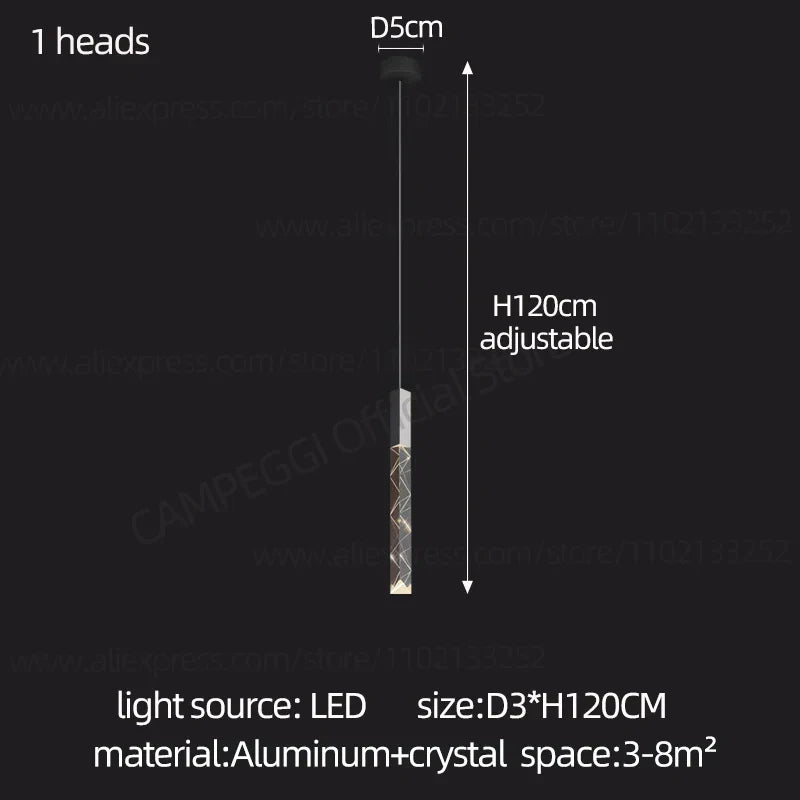 DecorBites™ Crystal Chrome LED Chandelier: Elegant Duplex Stair Lighting for Modern Interiors