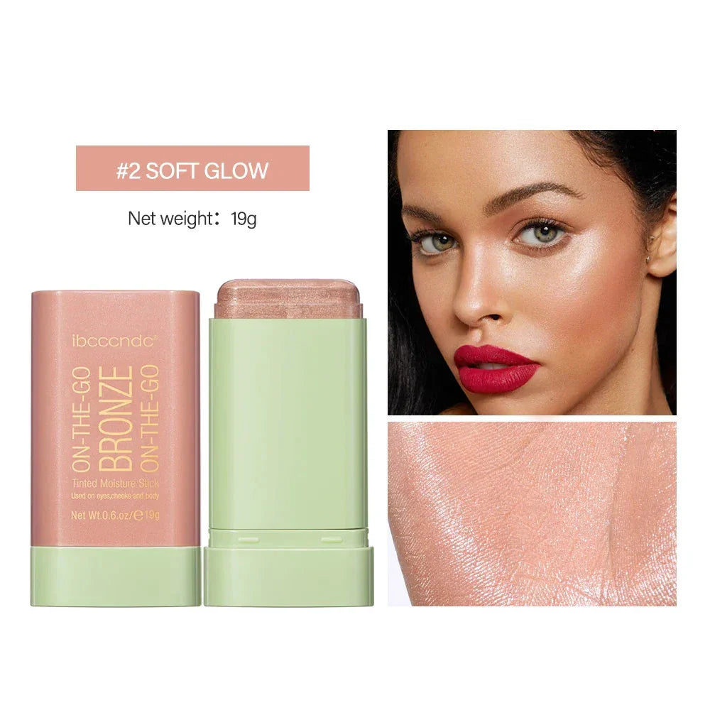 Bronzer Shading Stick Makeup Contour Sticks Peach Highlighter for Face Blush Blush Body Glitter Cosmetics Blusher Korean Powder
