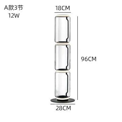 DecorBites™ Glass LED Floor Lamp: Modern Nordic Design for Living Room and Bedroom Decor