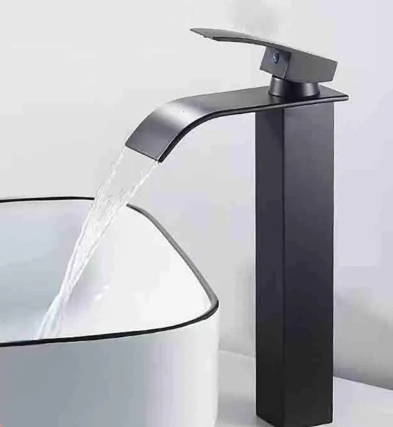 DecorBites™ Gold Bathroom Faucet: Brass Rose Gold Basin Waterfall Mixer Tap